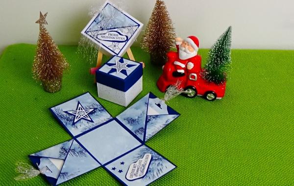 Explosionsbox- Geschenkbox zu Weihnachten / Geschenkbox / Verpackung für Geld / Geschenkbox zu Weihnachten/ Geldgeschenk